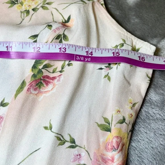 Vintage 90s Womens Size Large/XL Floral Maxi Dress Cottagecore Made in USA Boho - Picture 8 of 9